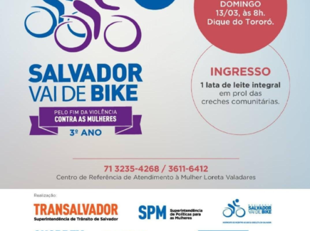 3º Passeio Vai de Bike acontece pelo fim da violência contra mulheres em Salvador
