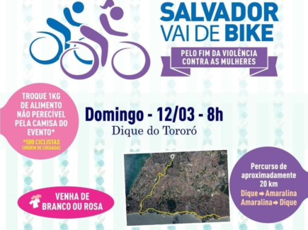 4º Passeio Salvador Vai de Bike acontece pelo fim da violência contra mulheres em Salvador