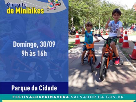 Circuito de Minibikes no Parque da Cidade, neste domingo (30)
