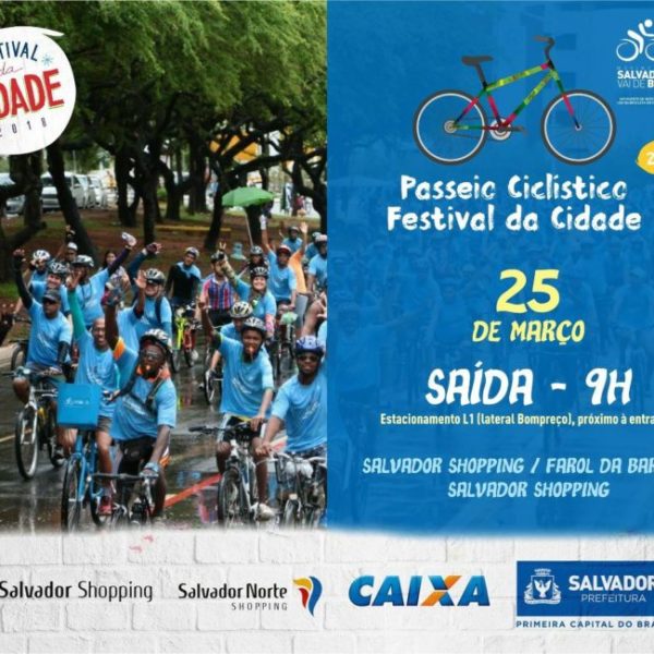 Banner - Ciclistas se reúnem em comemoração ao aniversário de Salvador