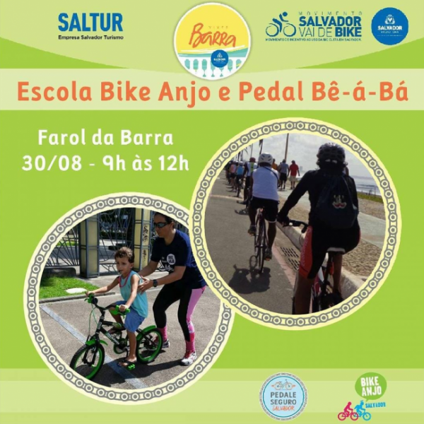 Banner - 1º Pedal Bê - á - Bá parceria Bike Anjo
